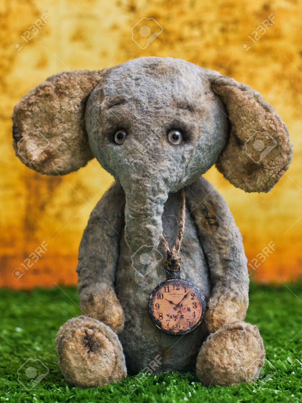 vintage stuffed elephant