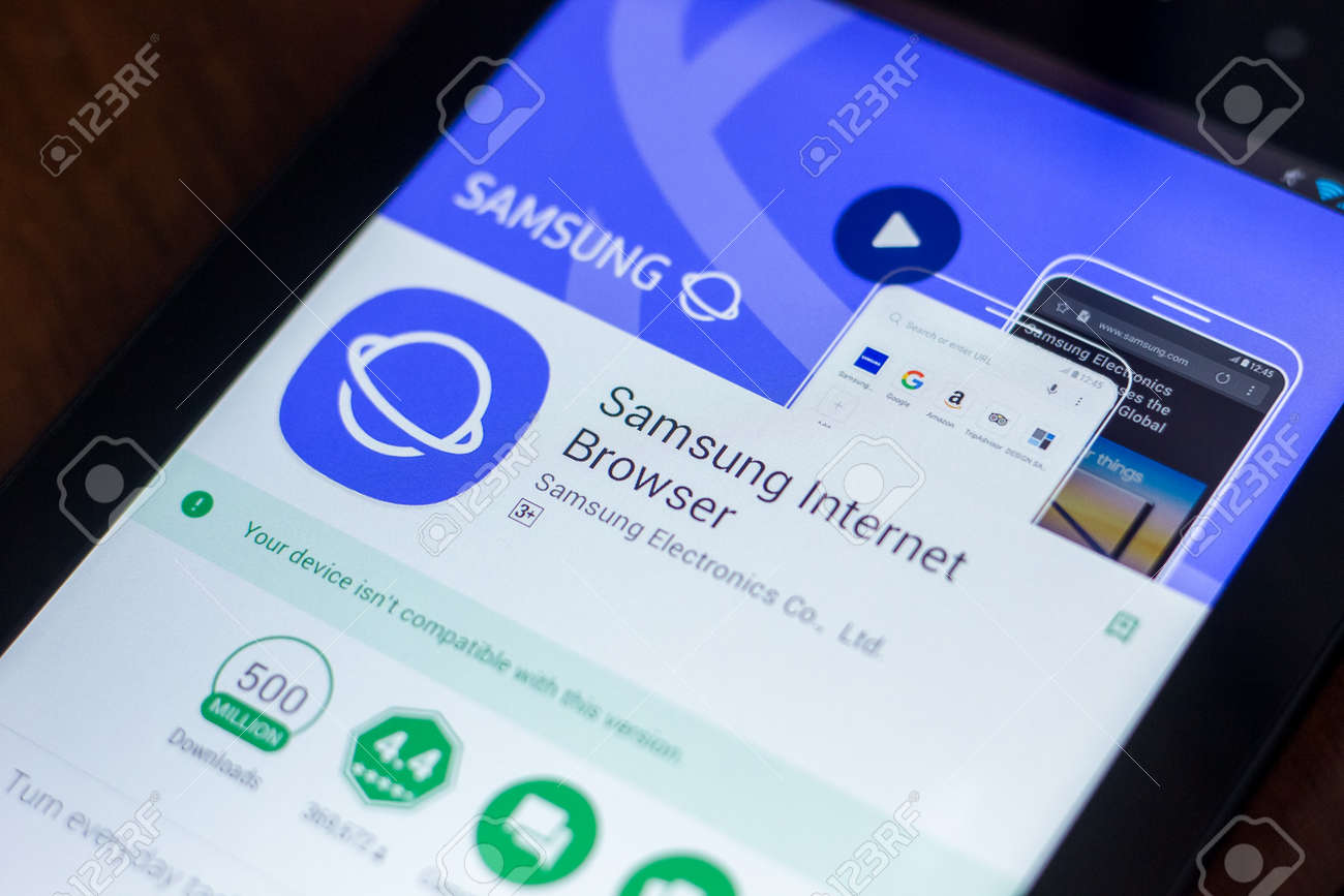 Ryazan Russia March 21 2018 Samsung Internet Browser App