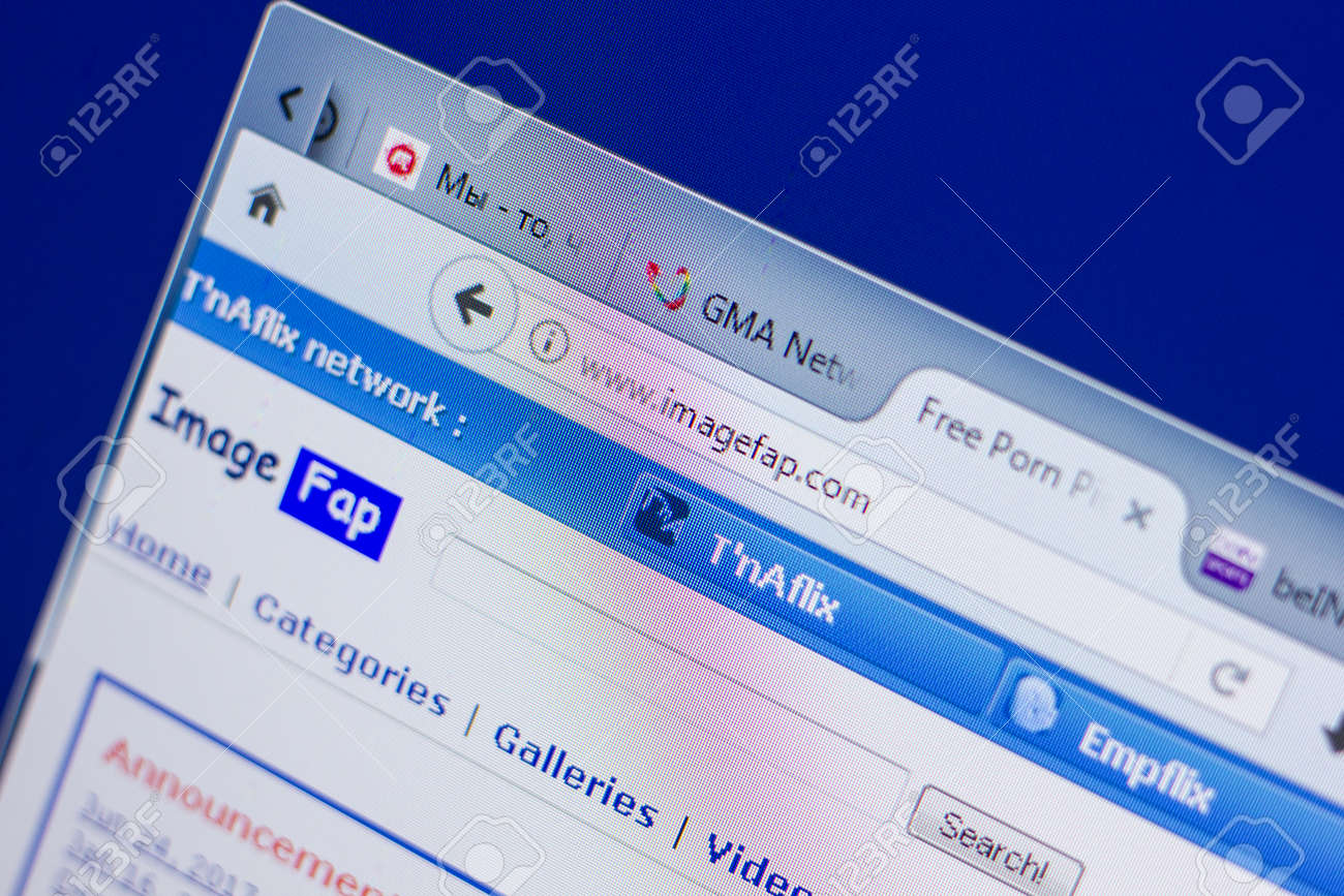 imagefap.com  リャザン、ロシア - 5月13、2018:PC、urlのディスプレイ上のImageFapのウェブサイト - ImageFap.comの写真素材・画像素材  Image 110140613