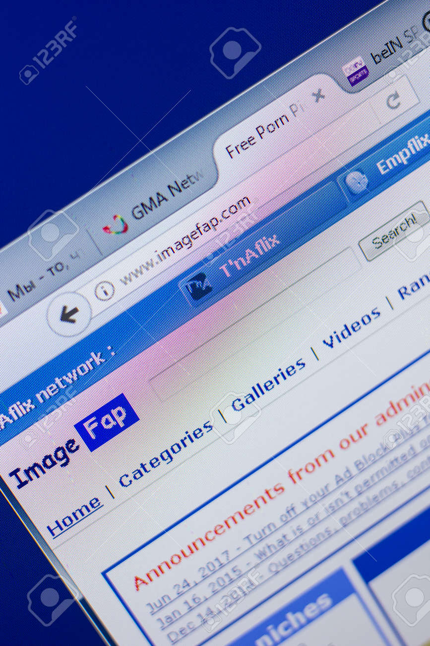 Ryazan, Russia - May 13, 2018: ImageFap Website On The Display Of PC, Url -  ImageFap.com Stock Photo, Picture and Royalty Free Image. Image 110140553.