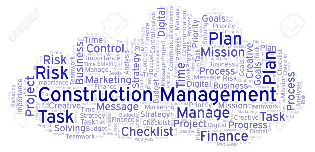 Construction Management Word Cloud, Made With Text Only Stock Photo, Picture And Royalty Free Image. Image 109261700.