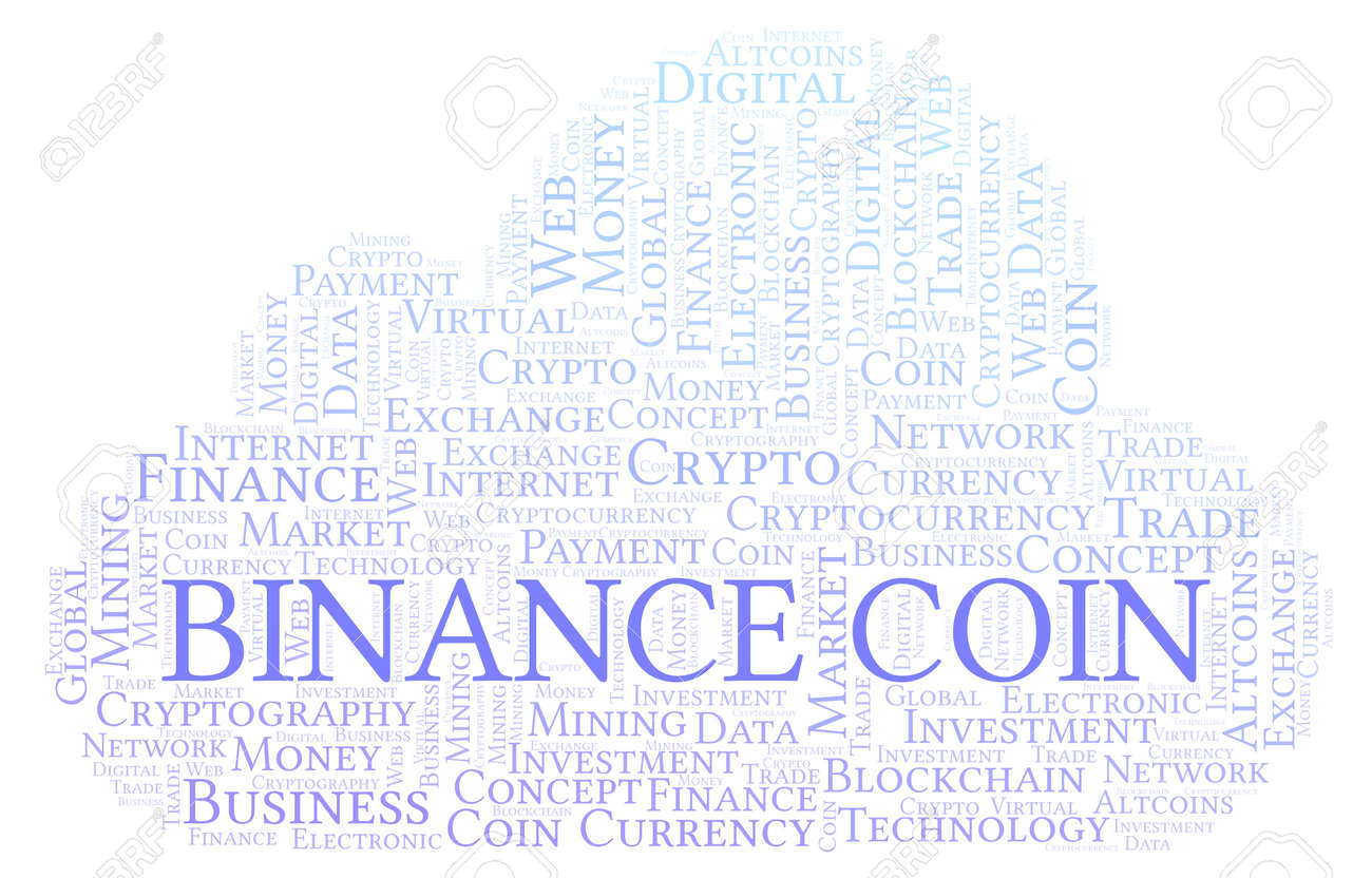 텍스트로만 만든 바이낸스 코인 암호화폐 코인 워드 클라우드 워드 클라우드 로열티 무료 사진, 그림, 이미지 그리고 스톡포토그래피.  Image 109614598