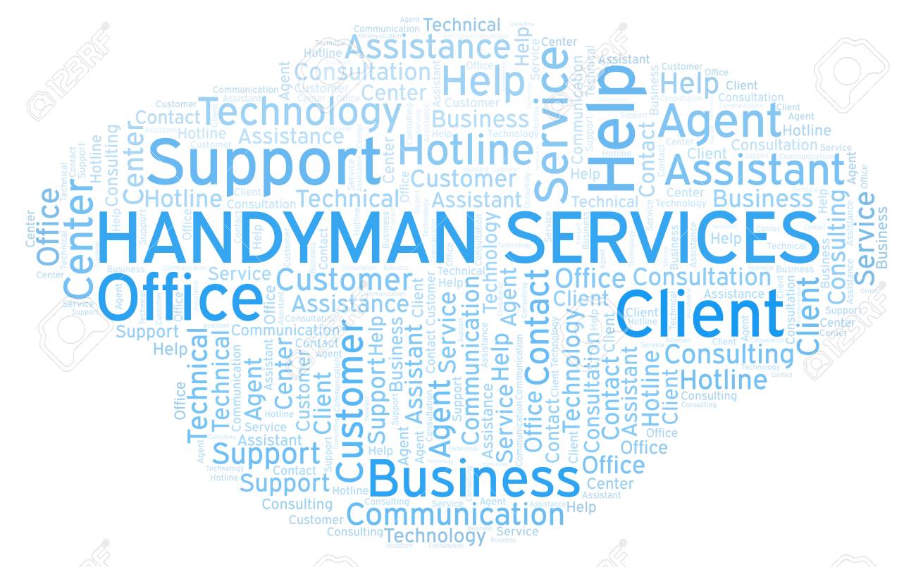handyman services word cloud wordcloud made with text only services word