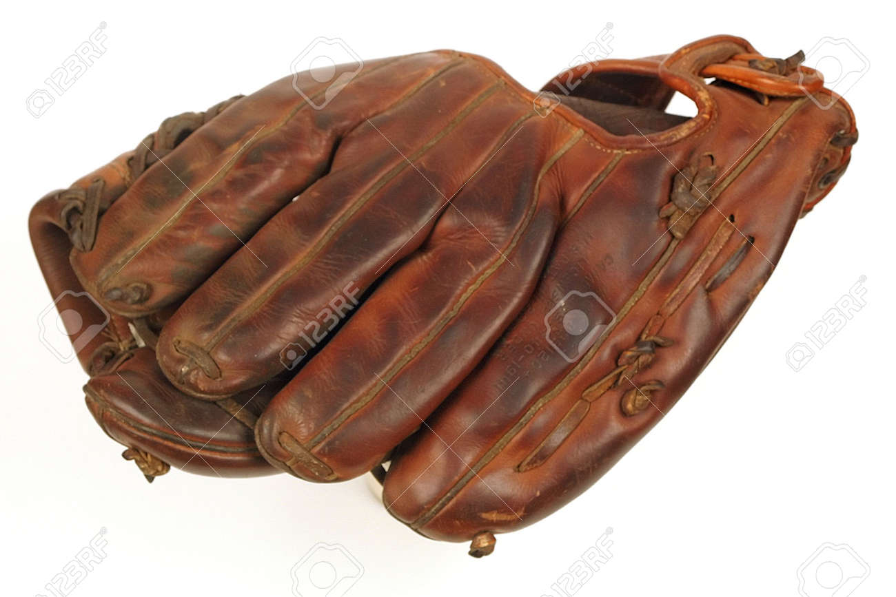 leather baseball mitt