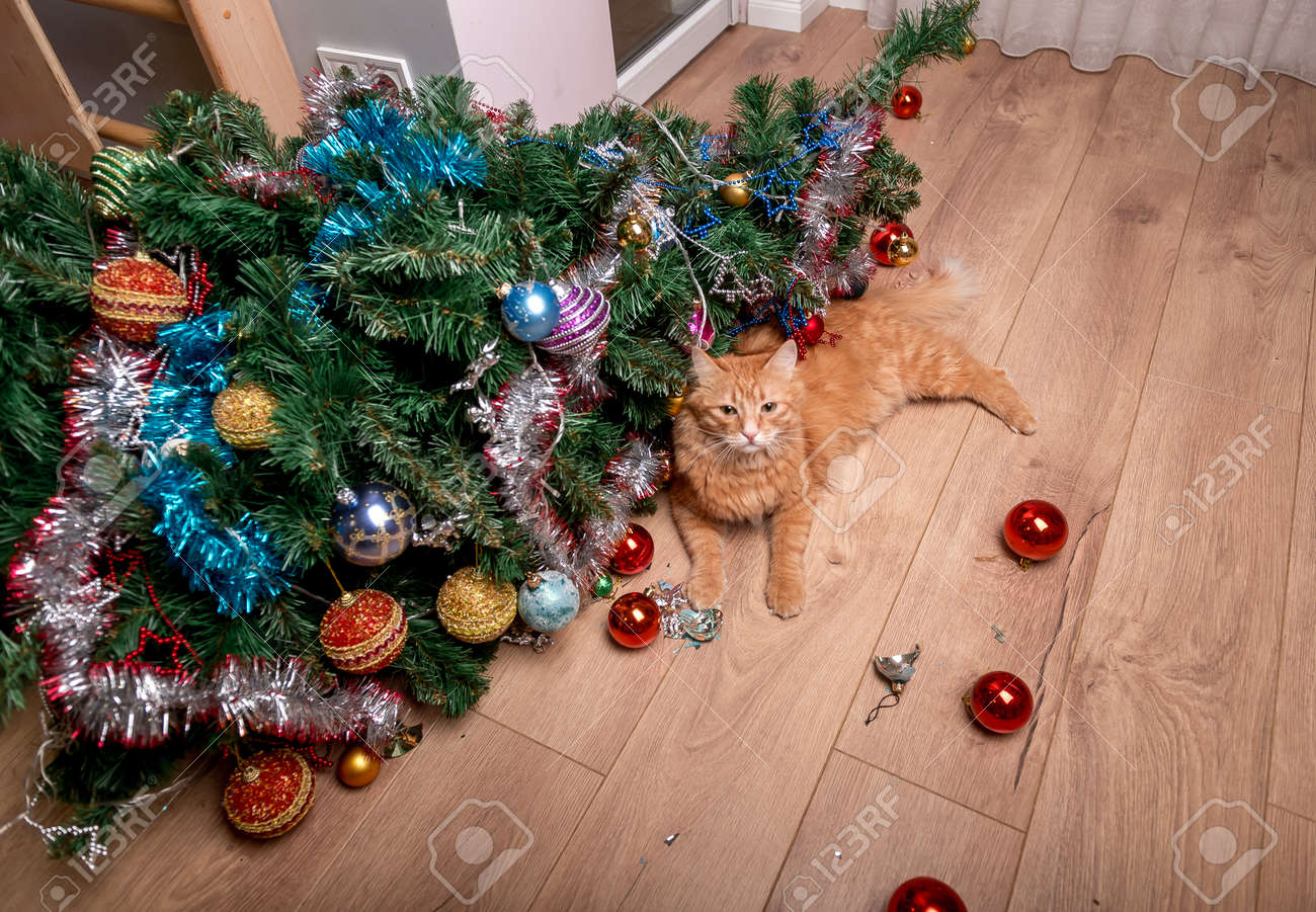 árboles Navideños Gatos En El Arbol De Navidad Decoración Navideña