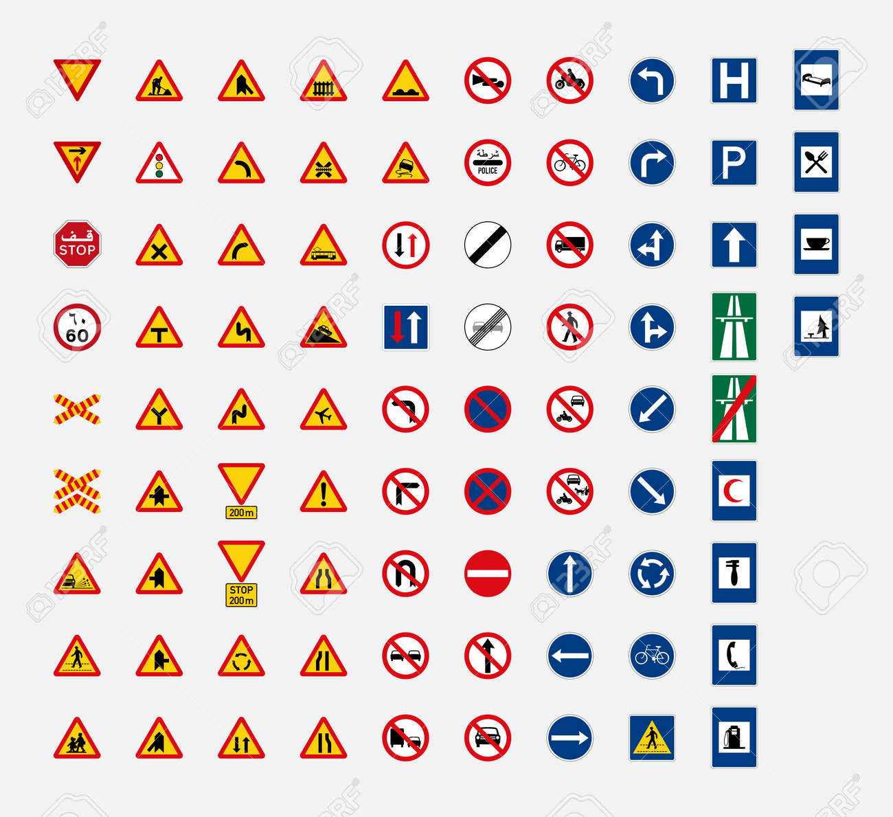 Signs road traffic TRAFFIC SIGNS