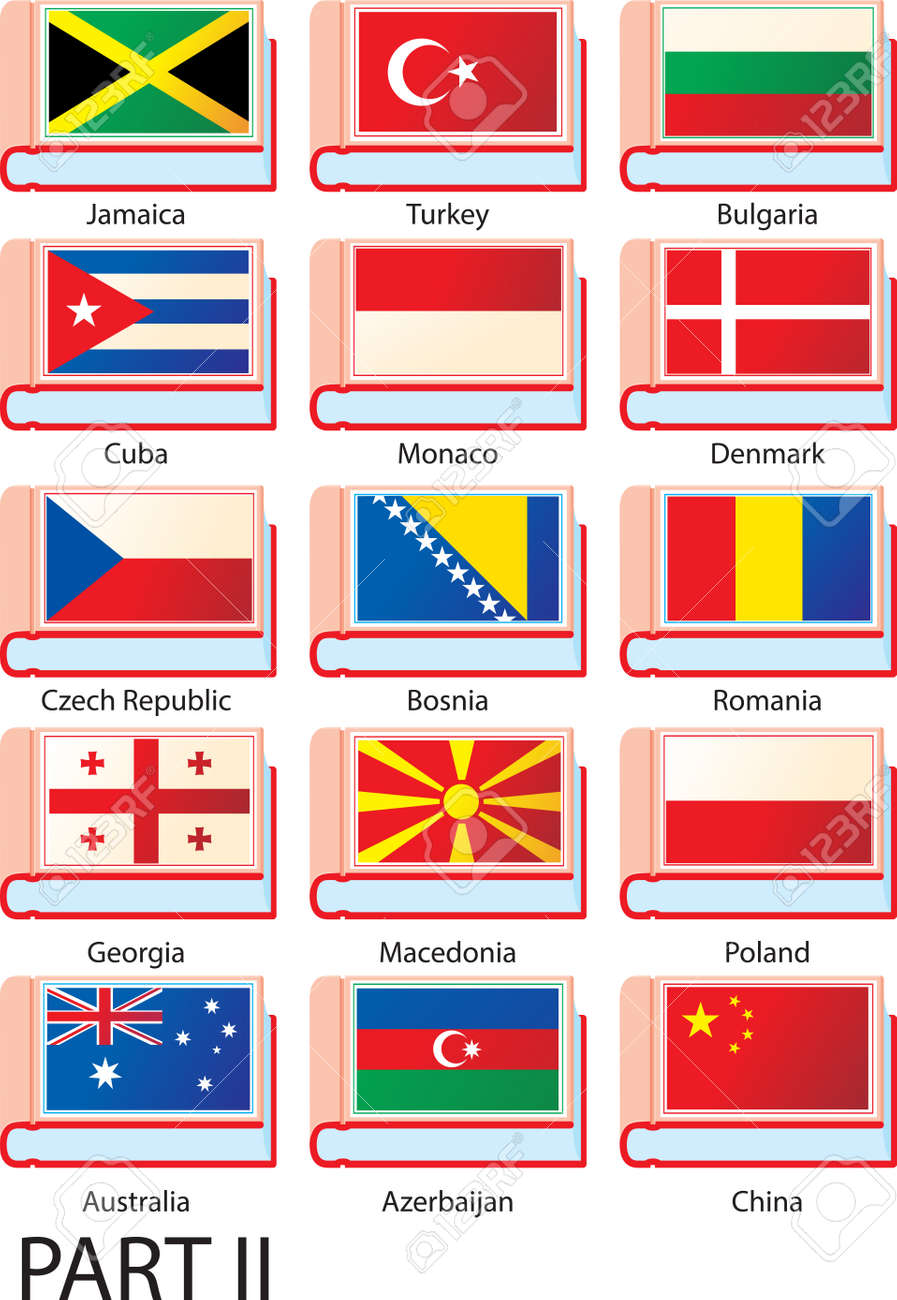 Banderas con nombre de paises