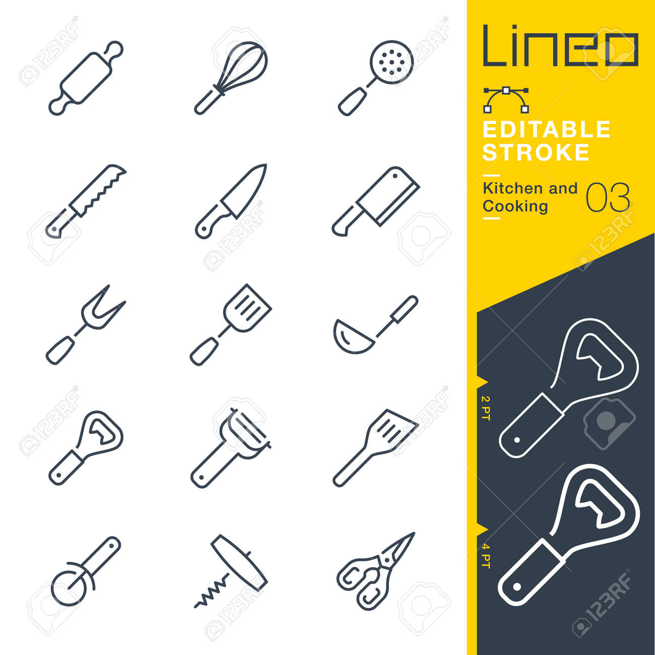 Lineo Editable Stroke - Kitchen and Cooking line Vector icons - Adjust stroke weight - Change to any color - 81041417 Lineo Editable Stroke - Kitchen and Cooking line Vector icons - Adjust stroke weight - Change to any color - 81041417