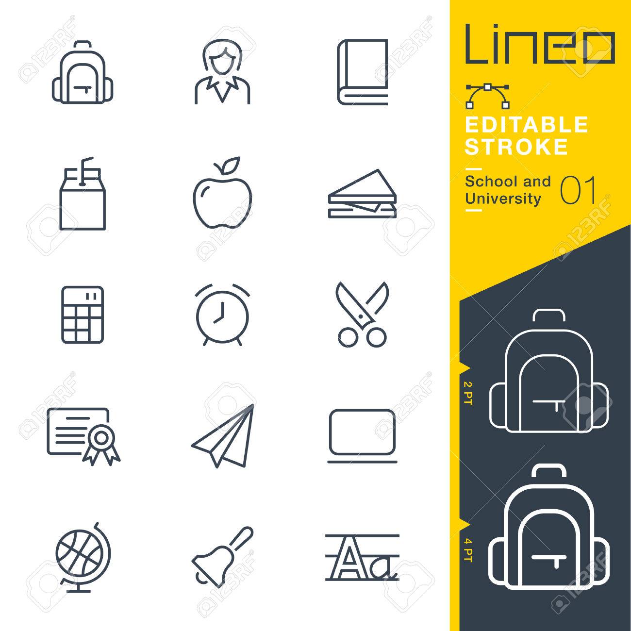 Line Editable Stroke - School and University line icon Vector Icons - Adjust stroke weight - Change to any color. - 85349453 Line Editable Stroke - School and University line icon Vector Icons - Adjust stroke weight - Change to any color. - 85349453