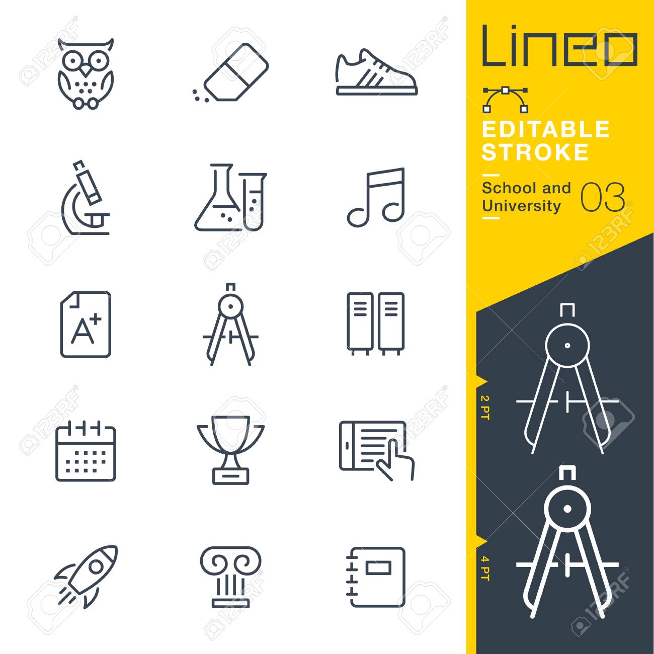 Line Editable Stroke - School and University line icon Vector Icons - Adjust stroke weight - Change to any color. - 85349454 Line Editable Stroke - School and University line icon Vector Icons - Adjust stroke weight - Change to any color. - 85349454