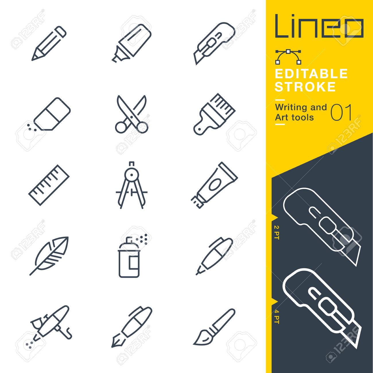 Lineo 編集可能なストローク 書き 芸術ツール アイコンのベクトル 線の太さを調整します のイラスト素材 ベクタ Image Lineo 編集可能なストローク 書き 芸術ツール アイコンのベクトル 線の太さを調整します のイラスト素材 ベクタ Image