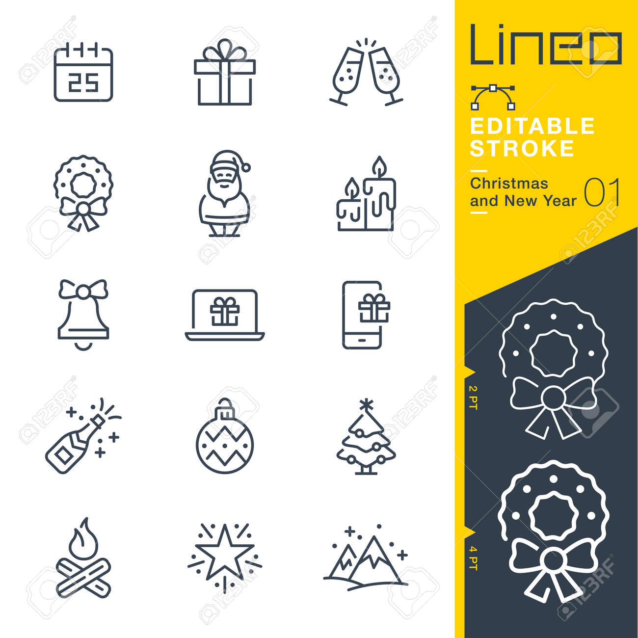 Lineo Editable Stroke - Christmas and New Year line icon Vector Icons - Adjust stroke weight - Change to any color - 87431923 Lineo Editable Stroke - Christmas and New Year line icon Vector Icons - Adjust stroke weight - Change to any color - 87431923