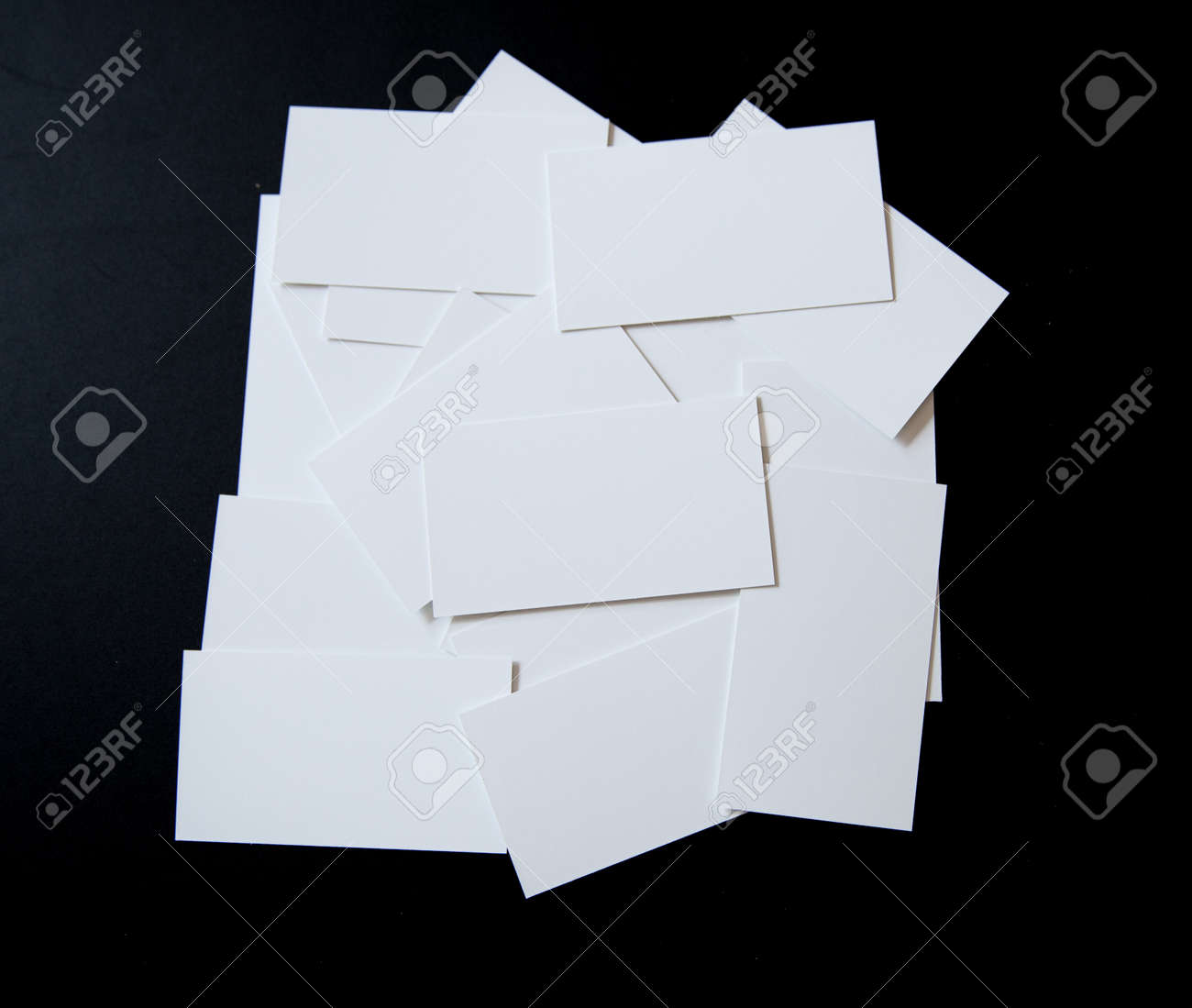 pile of blank white business cards stock photo picture and royalty blank