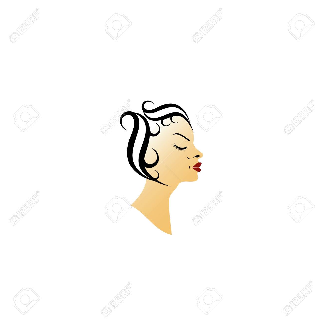 Vintage Hairstyle Short Hair Royalty Free Cliparts Vectors And