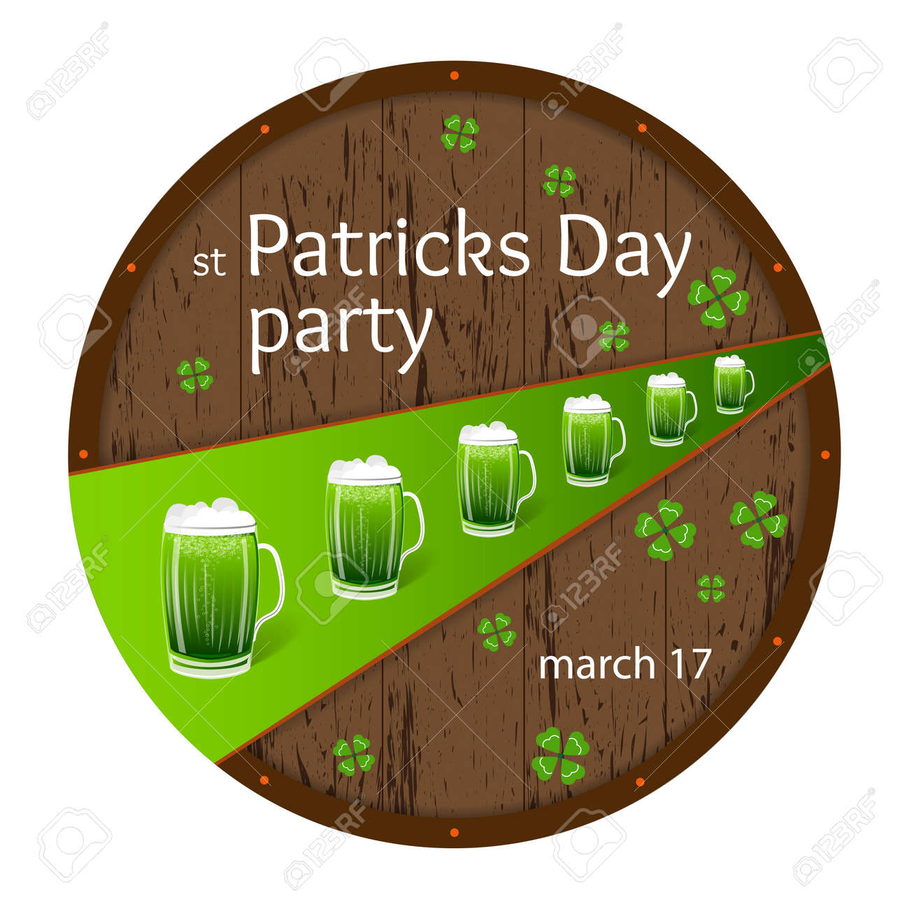 design for st patricks day beer party invitation poster wooden