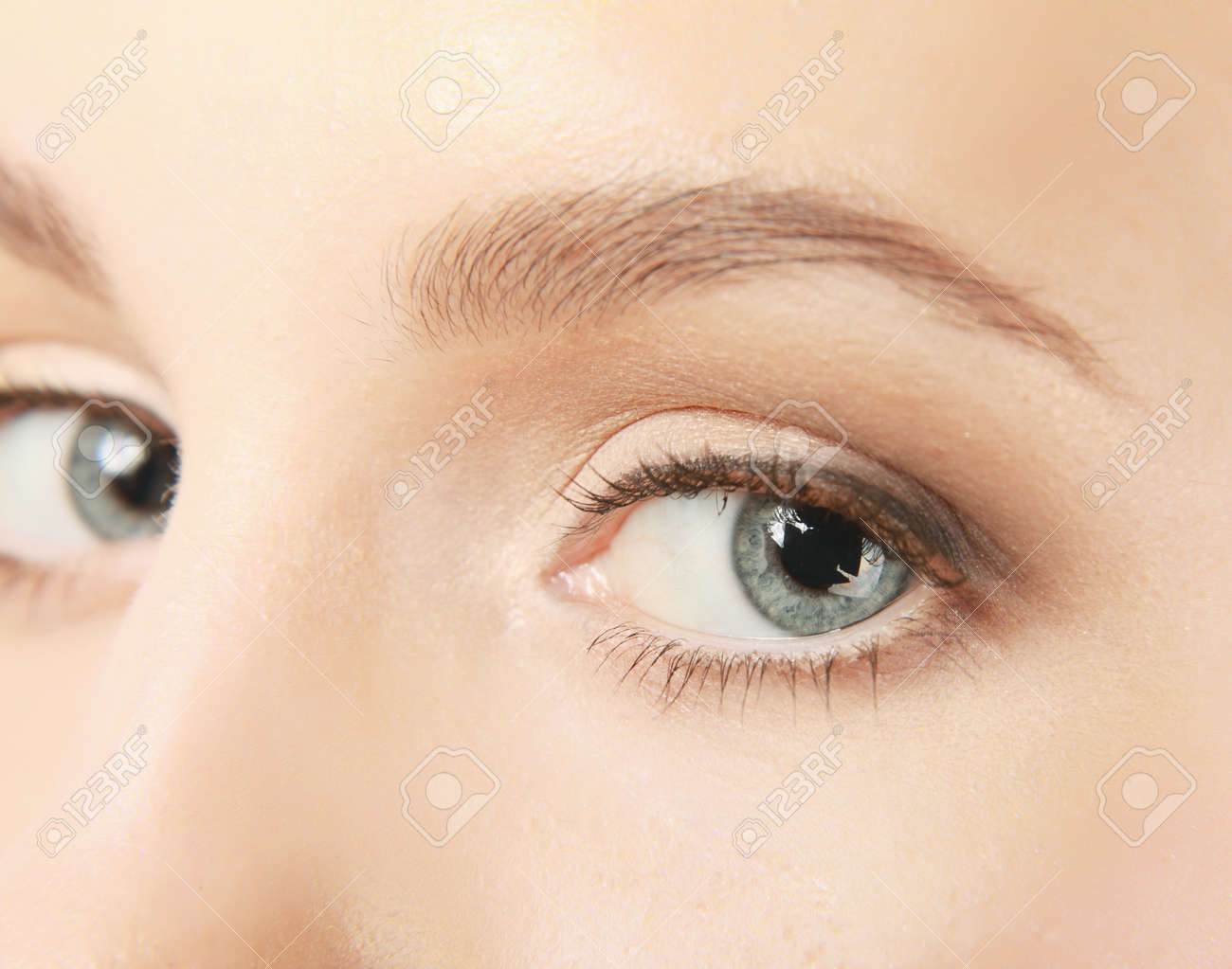 キレイなメイクで女性の顔 の写真素材 画像素材 Image