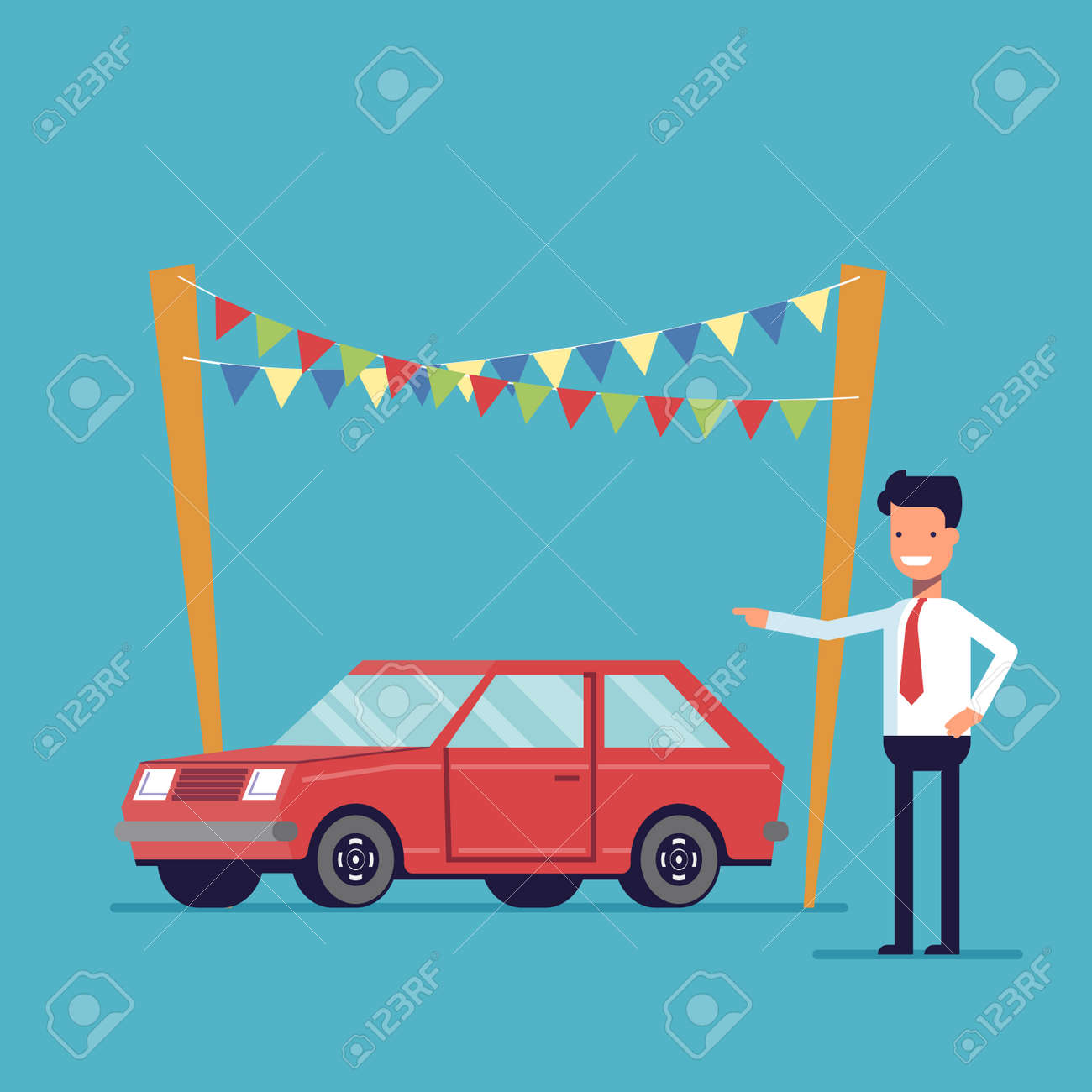 笑顔のディーラーは 車を購入するご利用いただけます 新車 中古車の販売 シャツとネクタイで幸せな男 青色の背景に分離されたベクトル フラット イメージ のイラスト素材 ベクタ Image 笑顔のディーラーは 車を購入するご利用いただけます 新車 中古車の販売 シャツとネクタイで幸せな男 青色の背景に分離されたベクトル フラット イメージ のイラスト素材 ベクタ Image