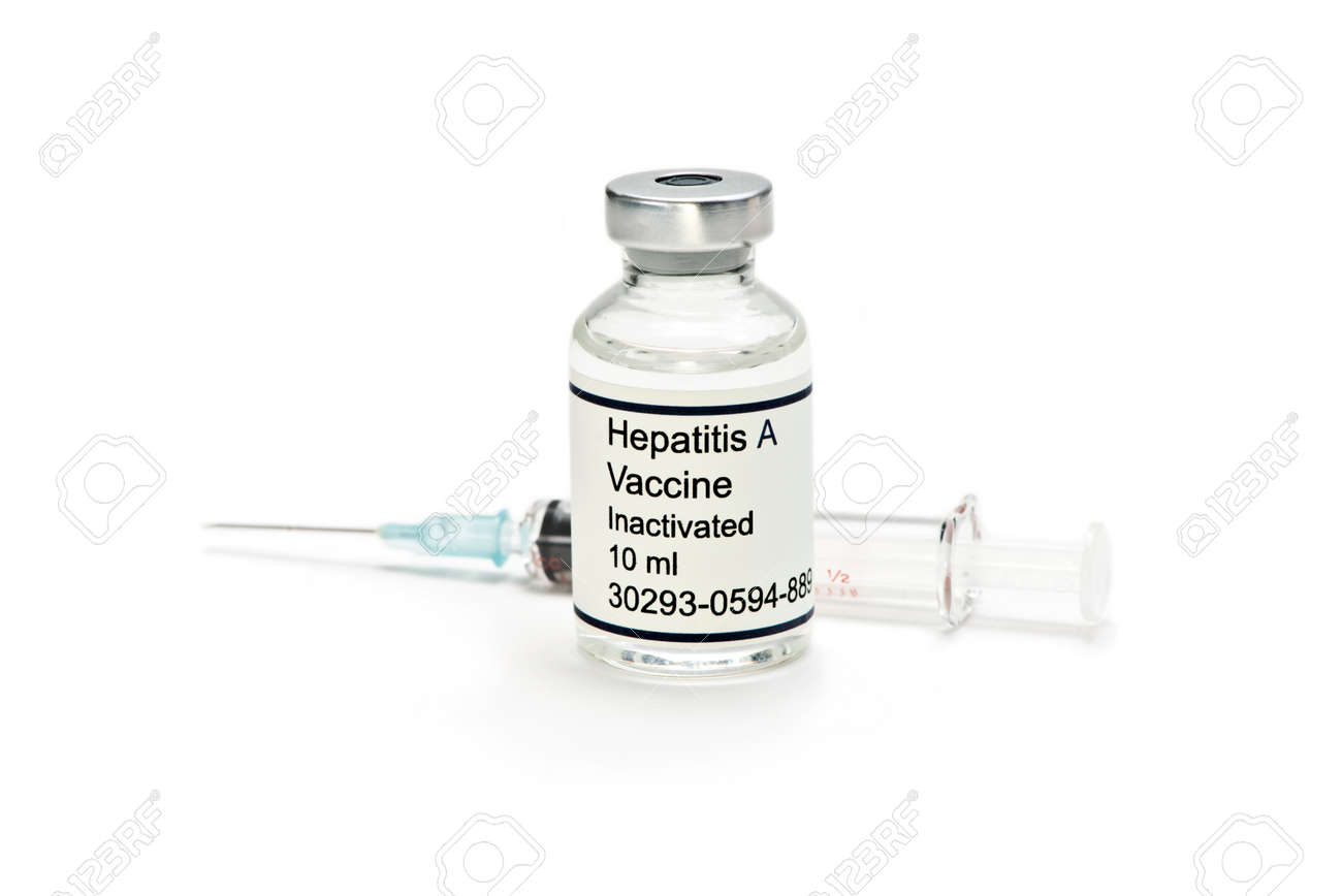 Hepatitis A Vaccine Vial With Syringe Serial Numbers Dates Stock Photo Picture And Royalty Free Image Image
