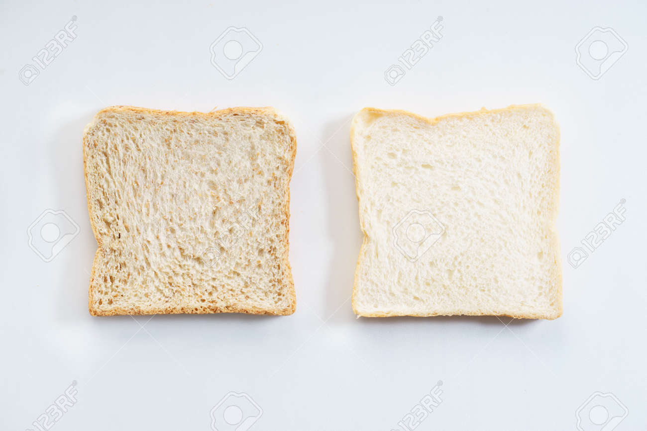 Whole Wheat Bread Slice And White Bread Slice Stock Photo Picture