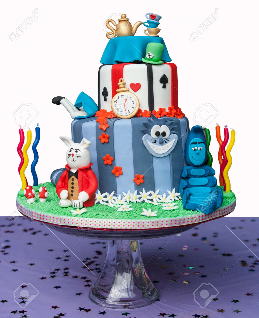 Gateau D Anniversaire Sur Le Theme De L Enfant Banque D Images Et Photos Libres De Droits Image