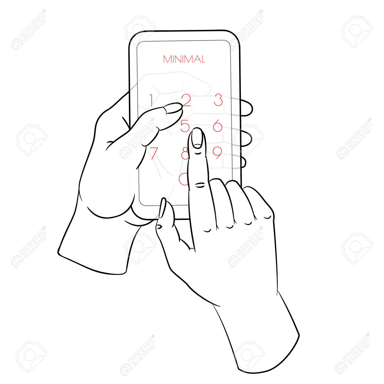 One continuous single drawn line art doodle mobile, phone, technology, gadget, communication, device, telephone, display, electronic, hand, smartphone, palm - 141063718 One continuous single drawn line art doodle mobile, phone, technology, gadget, communication, device, telephone, display, electronic, hand, smartphone, palm - 141063718