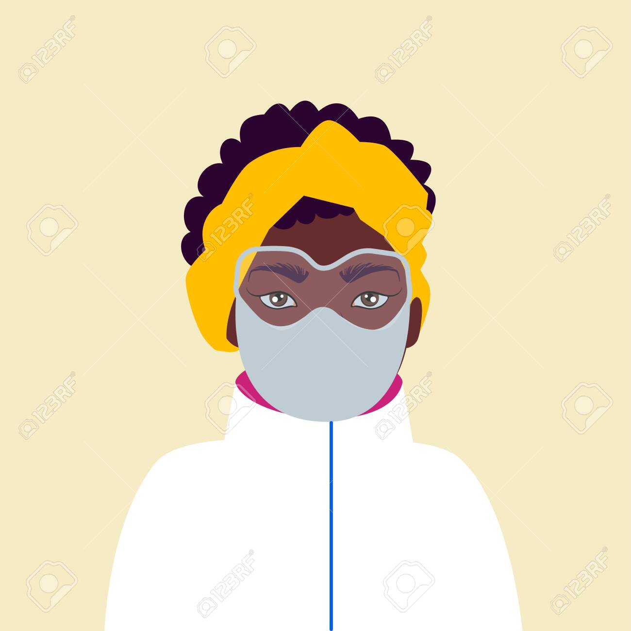 Medical personnel in protective coveralls. Doctor in protective suits and coverall. Person wearing protective suits and coverall. - 143961311 Medical personnel in protective coveralls. Doctor in protective suits and coverall. Person wearing protective suits and coverall. - 143961311