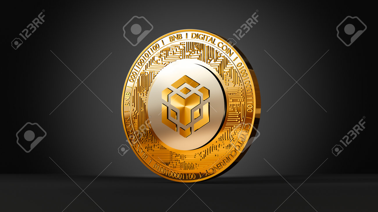Criptomoneda Binance, Moneda De Oro Con Símbolo De Token Bnb Sobre Fondo  Negro, Representación 3d Fotos, retratos, imágenes y fotografía de archivo  libres de derecho. Image 194369662