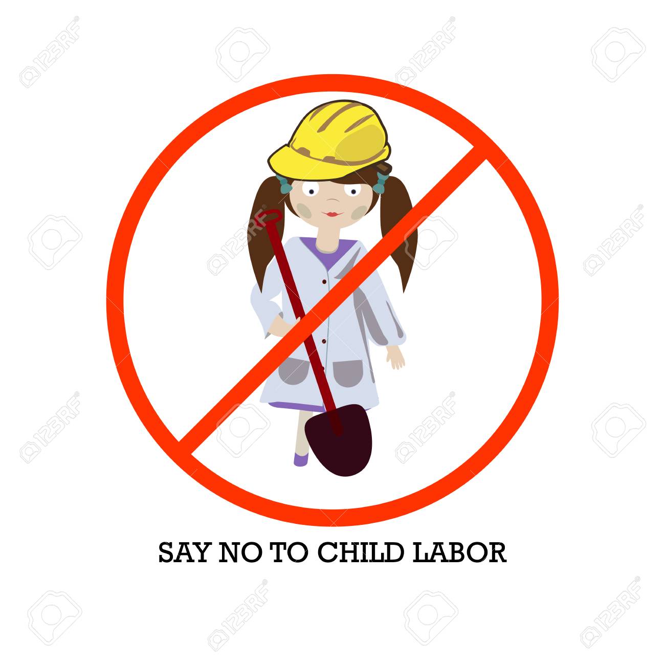 Concept For A World Day Against Child Labour Vector On Isolated Royalty Free Cliparts Vectors And Stock Illustration Image 102394931
