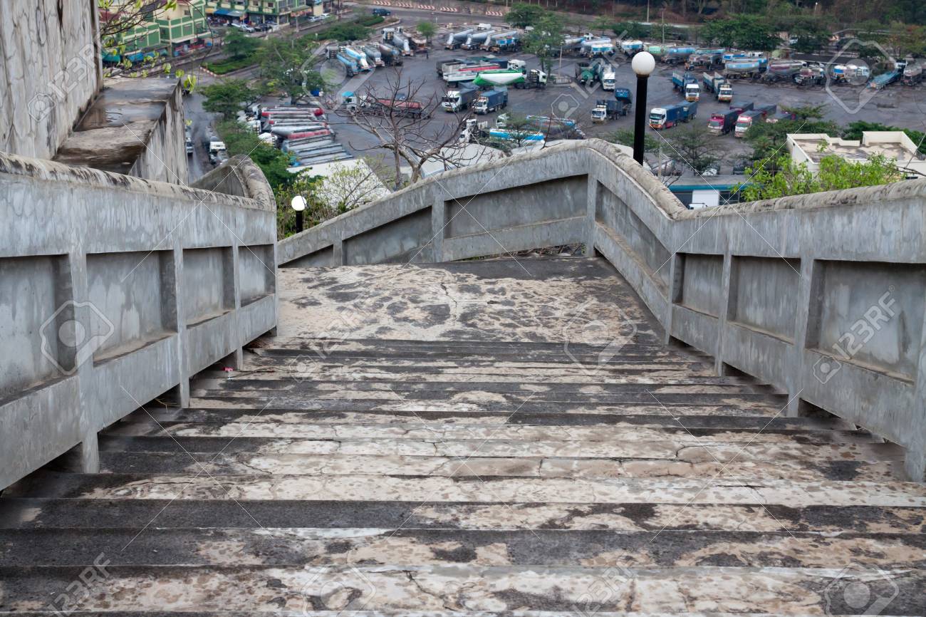 top of cement stair