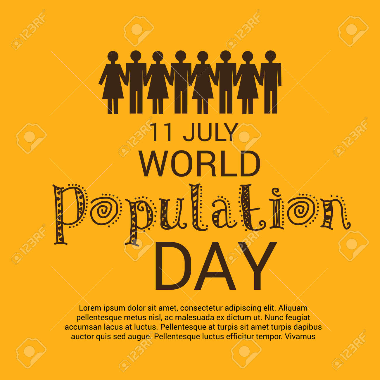 世界人口デー のイラスト素材 ベクタ Image