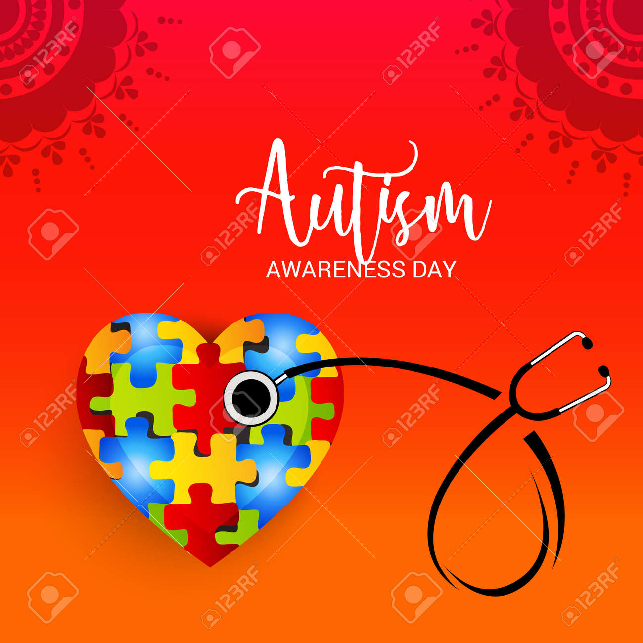 world autism awareness day colorful banner royalty free cliparts