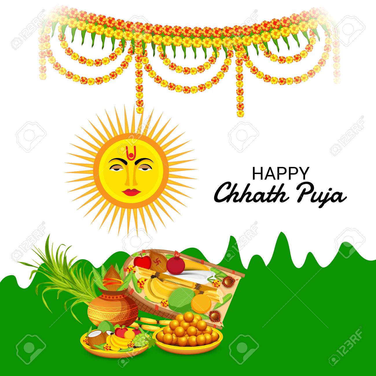 vector illustration of happy chhath puja holiday background for royalty free cliparts vectors and stock illustration image 111164600 vector illustration of happy chhath puja holiday background for