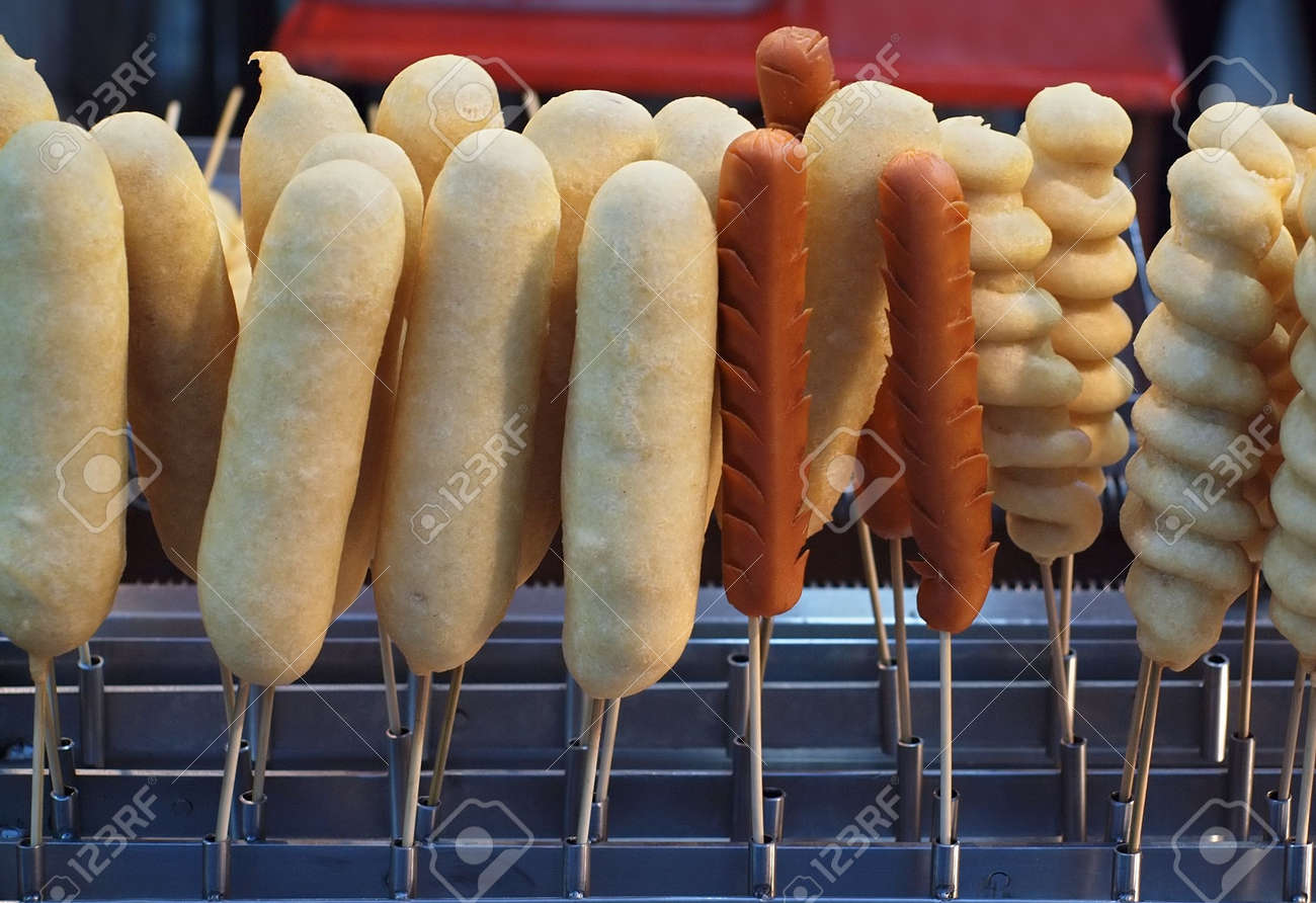 A Fast Food Stand Sells Hot Dogs And Corn Dogs Stock Photo, Picture and  Royalty Free Image. Image 5928091., image size:1300x892