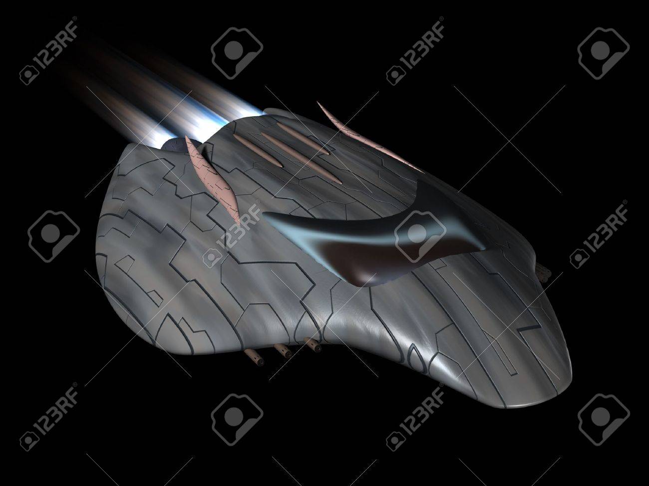 Powerful spaceship very streamlined in action - 8850873 Powerful spaceship very streamlined in action - 8850873