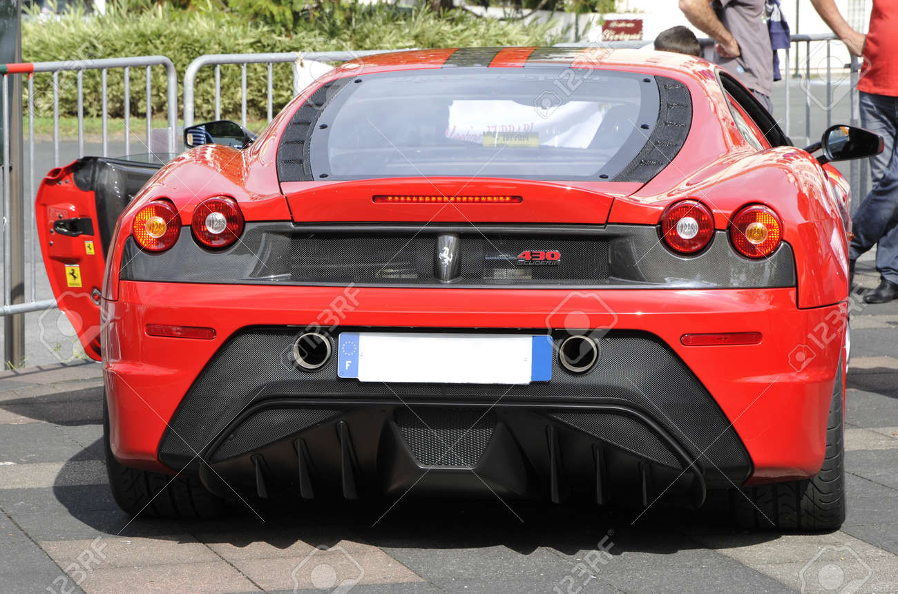 Back View Of A F430 Scuderia Ferrari During A Meeting Stock Photo Picture And Royalty Free Image Image 11165890