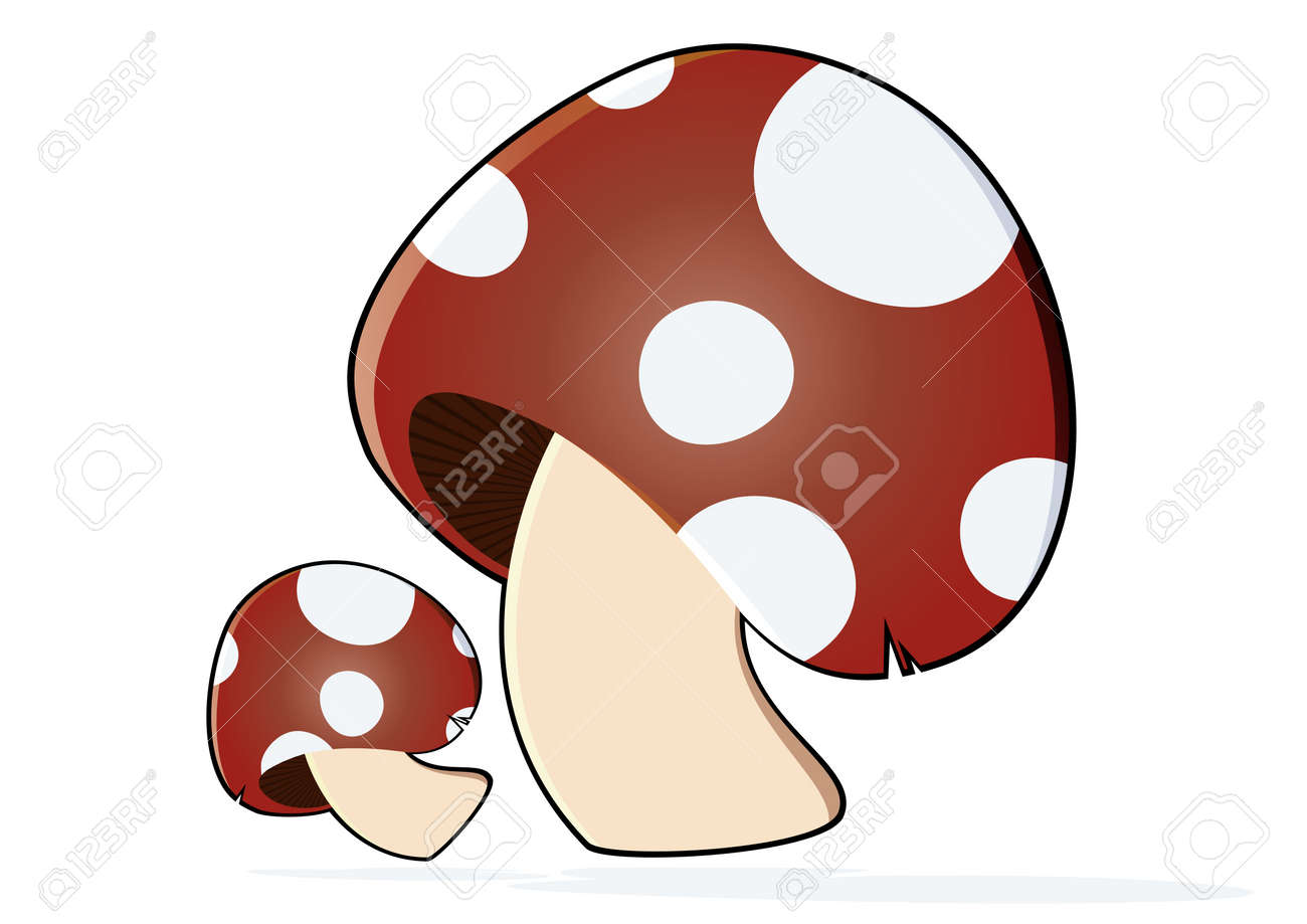 かわいいキノコのイラスト素材 ベクタ Image