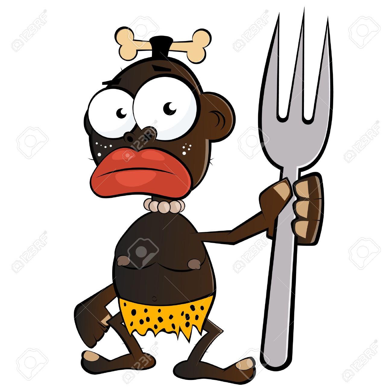 funny cartoon cannibal with royalty free cliparts vectors and