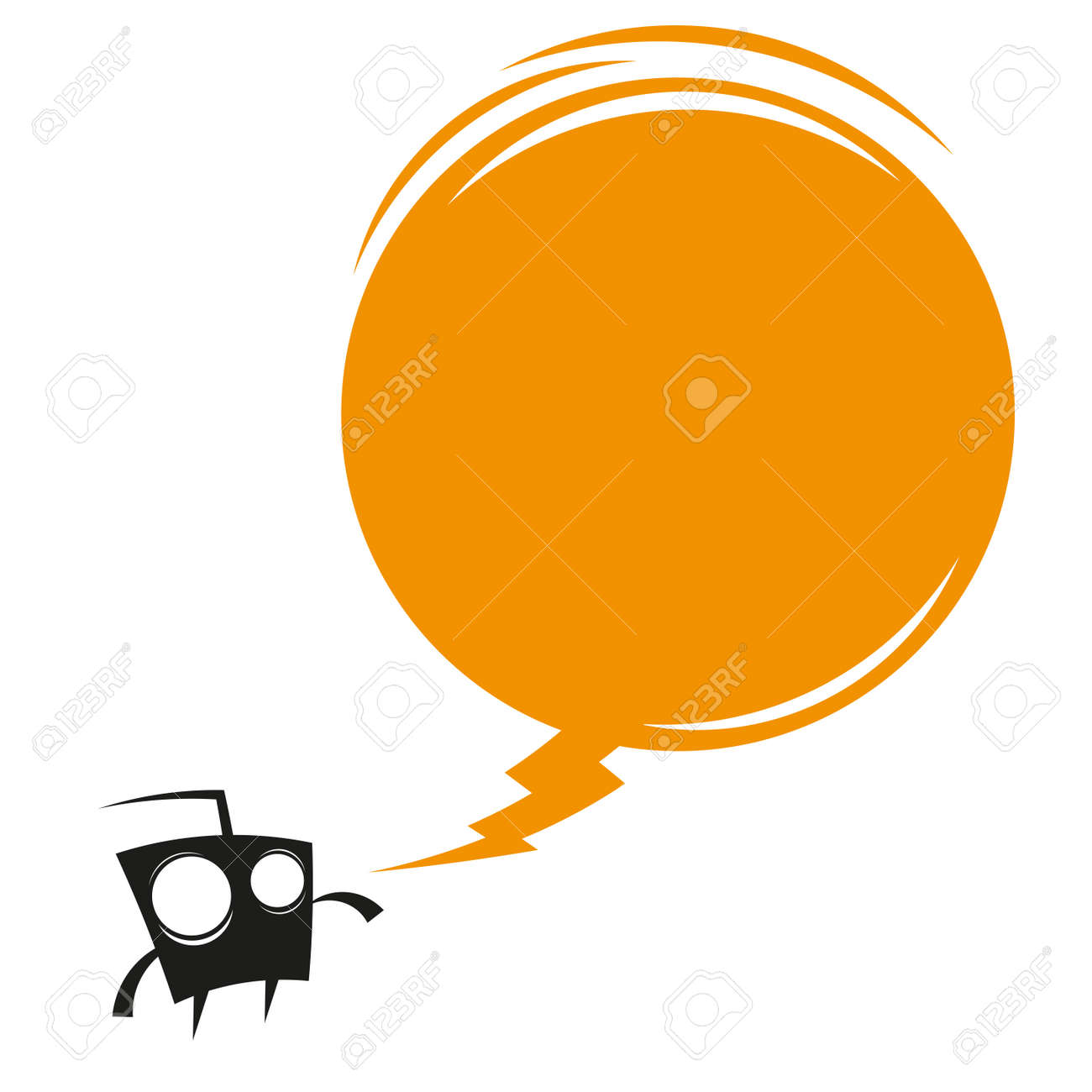 マンガの吹き出しで面白い漫画モンスターのイラスト素材 ベクタ Image