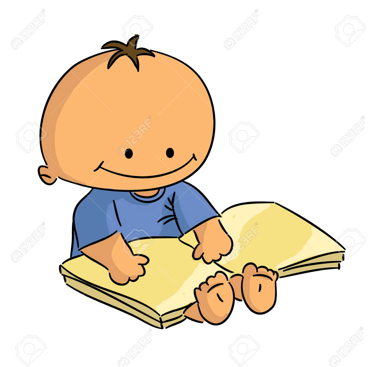 baby reading book