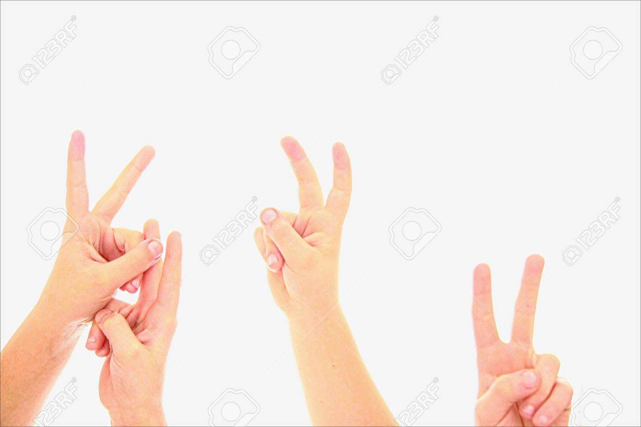 Children Making Peace Signs Stock Photo, Picture and Royalty Free Image.  Image 4422749., image size:1300x866