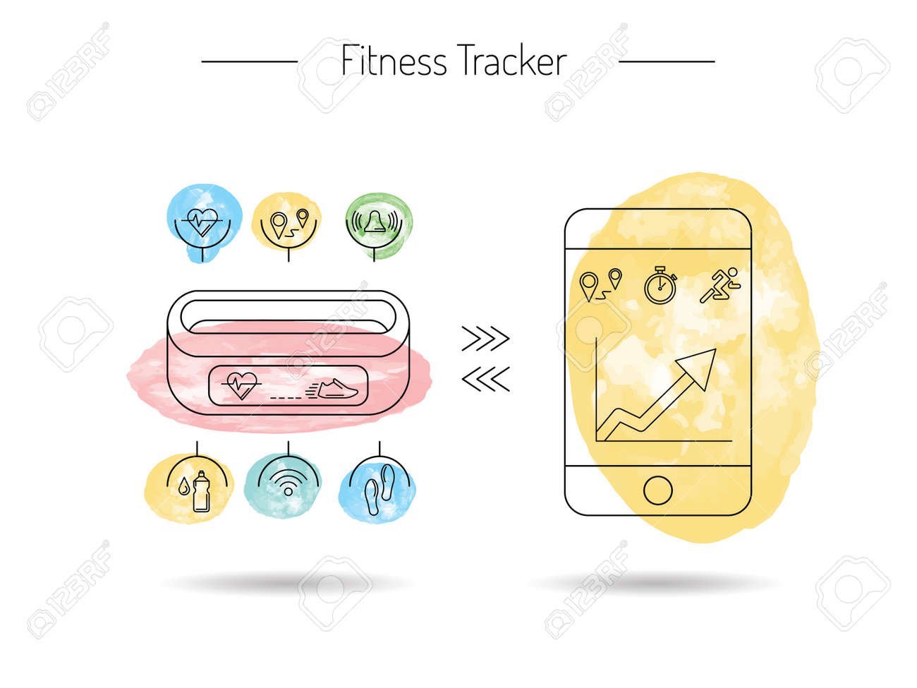 wearable electronics gadget fitness or activity tracker bracelet