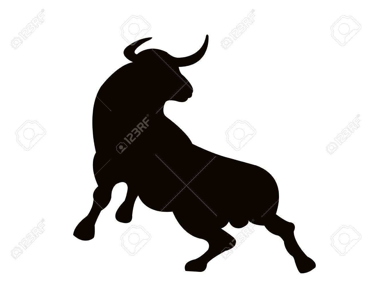 雄牛のシルエット のイラスト素材 ベクタ Image
