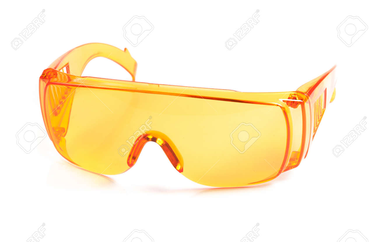 orange safety glasses