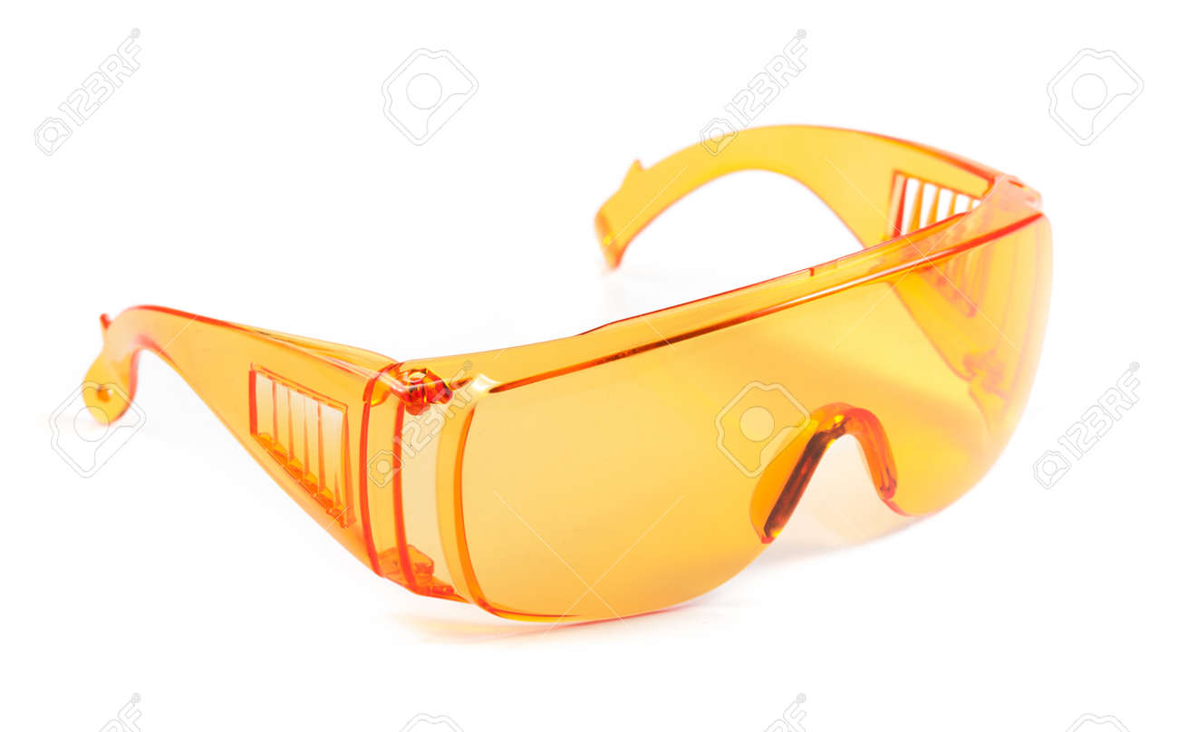 orange safety glasses