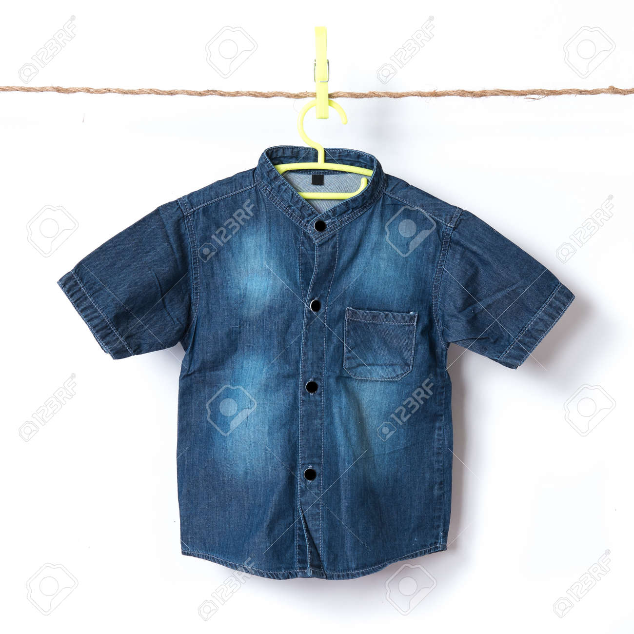 baby blue jean shirt