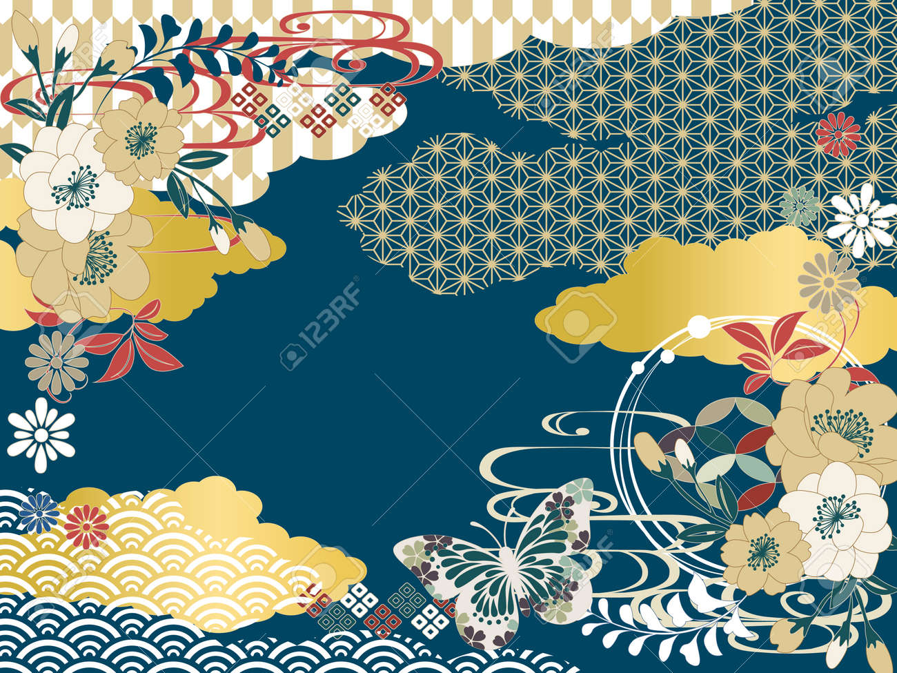 Japanese Pattern Background Material Retro Pop Japanese Simple Flat Royalty  Free SVG, Cliparts, Vectors, and Stock Illustration. Image 149638399.