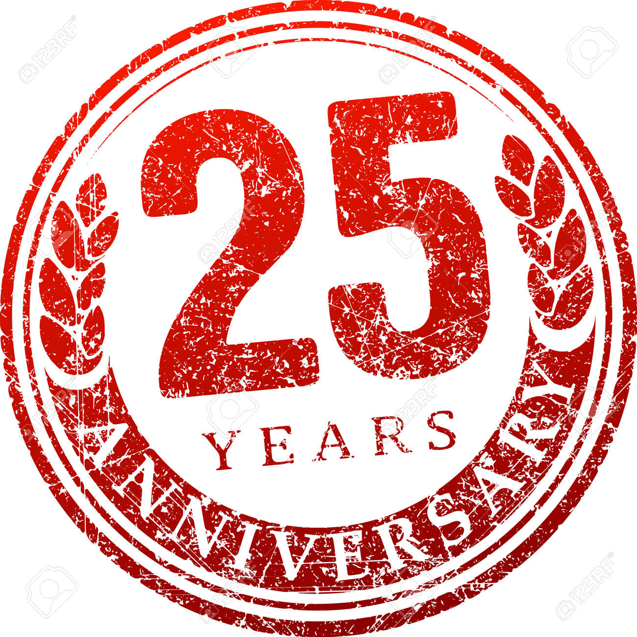 vintage anniversary 25 years round grunge round stamp retro