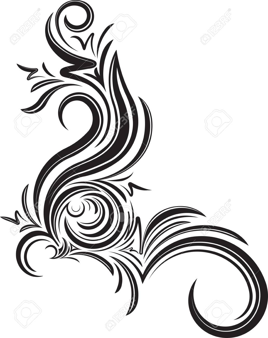 ornamental floral corner vector illustration for your design