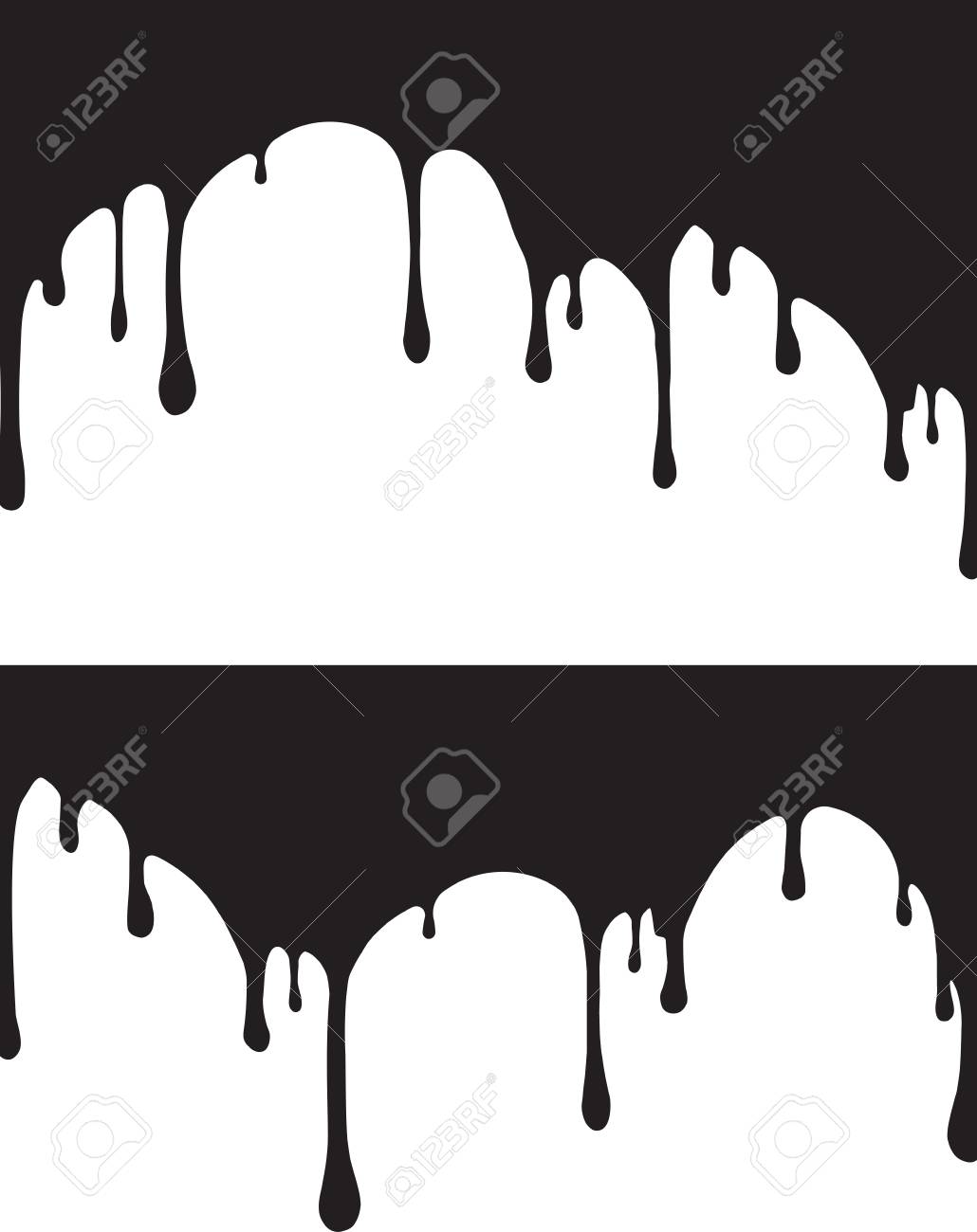 黒いペンキが滴るデザイン用のベクターイラストレーション のイラスト素材 ベクタ Image