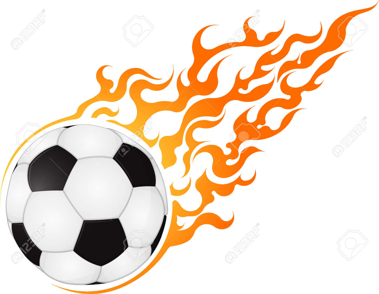flaming ball football or